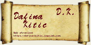Dafina Kitić vizit kartica